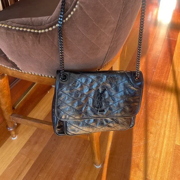 NWT. YSL Saint Laurent medium Niki bag. Black. - Picture 7 of 16